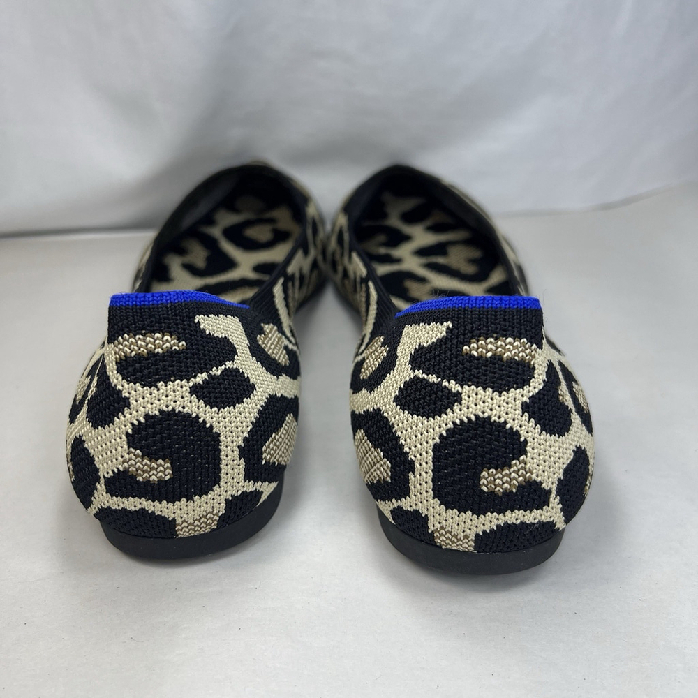Rothy’s Pointed Toe Flats 11.5 Wild Cat Leopard Cheetah Soft Slip On Womens Shoe - Picture 6 of 13